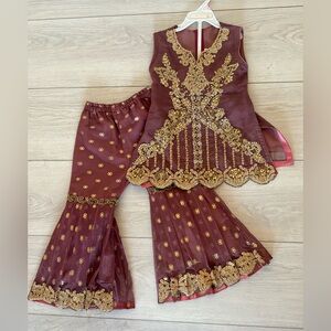 Pakistani Indian dress outfit gharara sharara